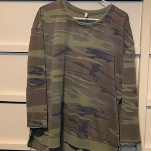 Oversized camo sweater